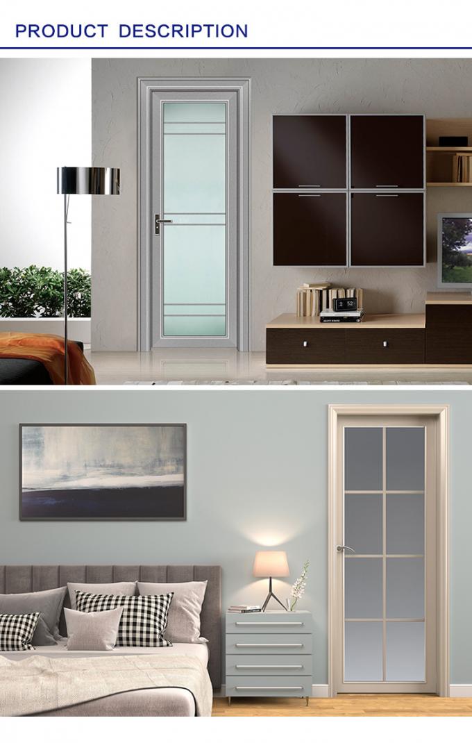 Porta a battenti di vetro di alluminio della toilette della porcellana di progettazione di Alwew del bagno della decorazione di alluminio della cucina