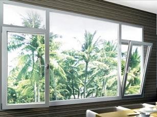 Clear Tempered Glazed Awning Aluminum Window , Anodising Swing Open Window